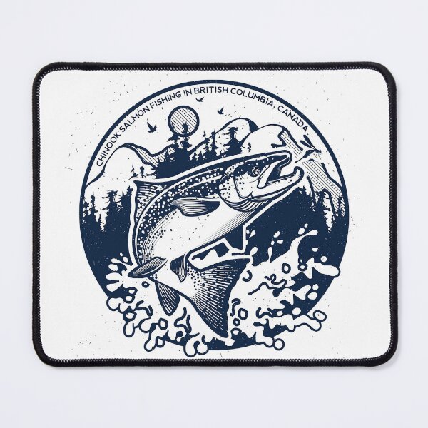 Item preview, salmon fishing - vintage designed and sold by OmniArtStudio.