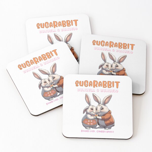 Item preview,  Cute Chubby Bunnies Sugar Lovers whose names are Bunuelo & Bunuela designed and sold by SUGARABBIT.