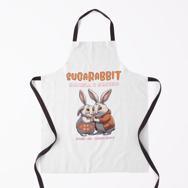 Item preview, Cute Chubby Bunnies Sugar Lovers whose names are Bunuelo & Bunuela designed and sold by SUGARABBIT.