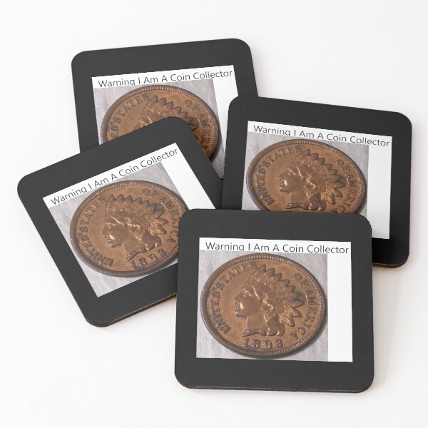 Item preview, Warning Coin Collector designed and sold by coinsxcrochet.