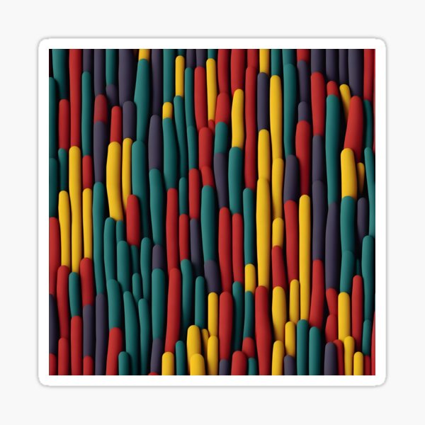Vibrant Strands: A Symphony of Color Sticker