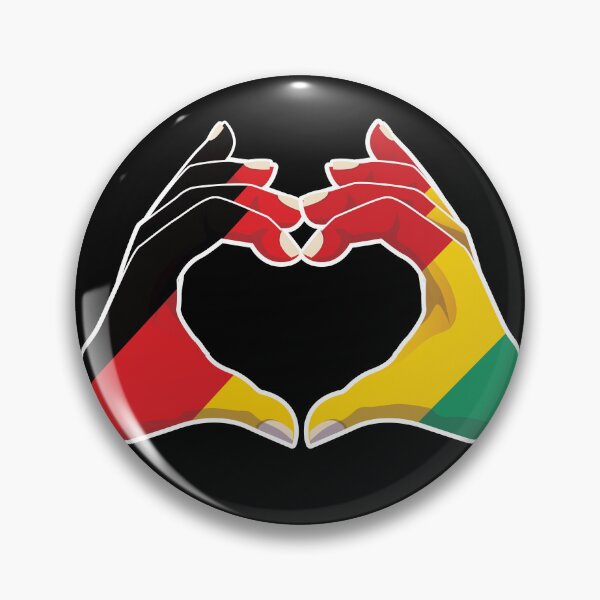 Item preview, Guinea Guinean Germany German Love Heart Peace designed and sold by FlagX.