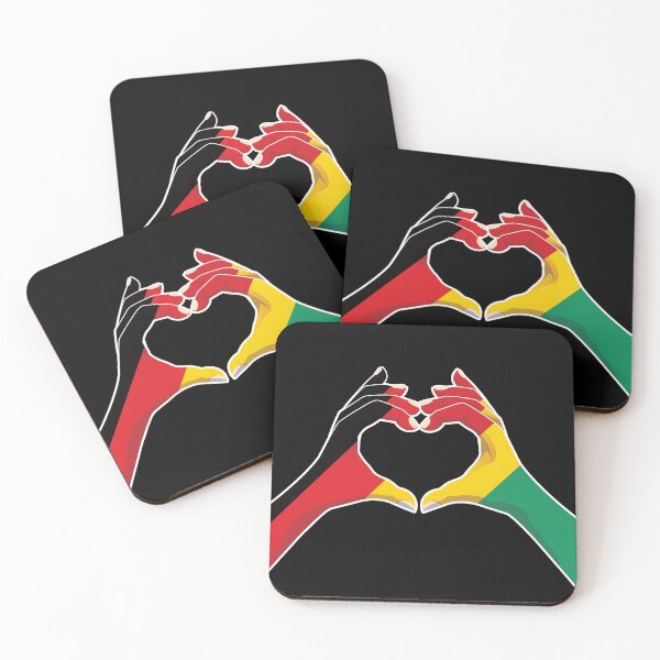 Item preview, Guinea Guinean Germany German Love Heart Peace designed and sold by FlagX.