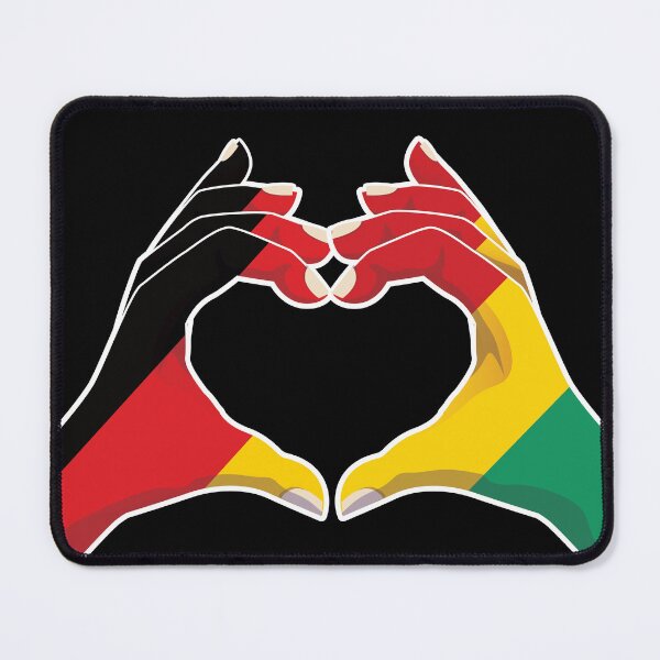 Item preview, Guinea Guinean Germany German Love Heart Peace designed and sold by FlagX.