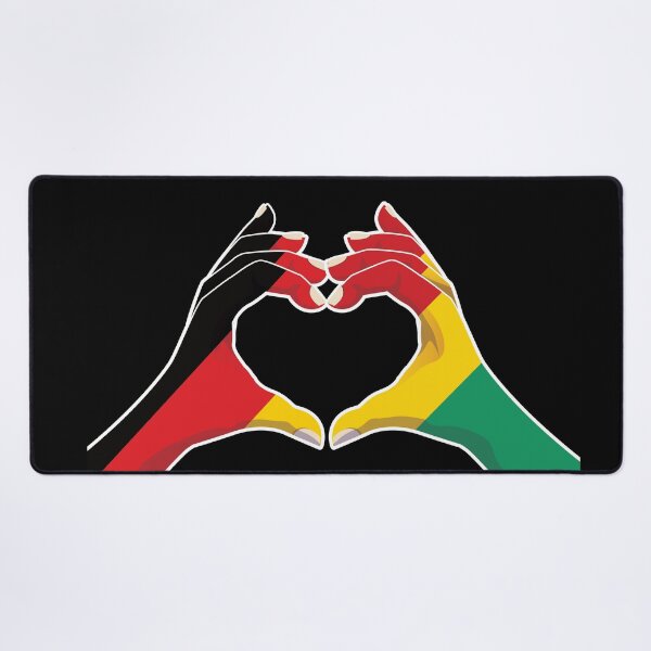Item preview, Guinea Guinean Germany German Love Heart Peace designed and sold by FlagX.