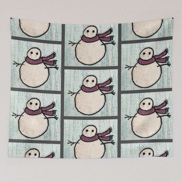 Item preview, Windy Snowman designed and sold by ErinBrieArt.