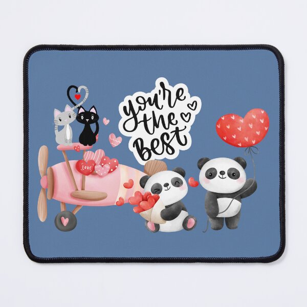 Item preview, cats and panda "you're the best" designed and sold by MerryCrown.