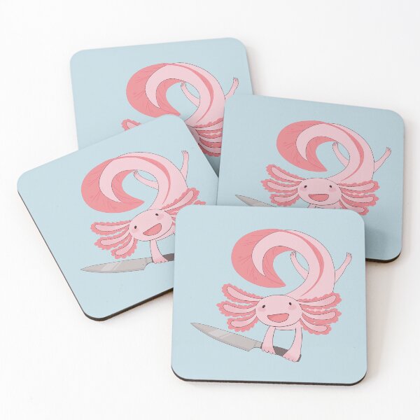 Item preview, axolotl with a knife designed and sold by papercreatyre.