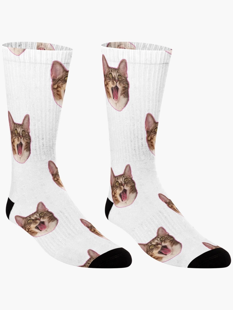 Thumbnail 3 of 5, Socks, Surprised CAT! designed and sold by ROSIE-47.
