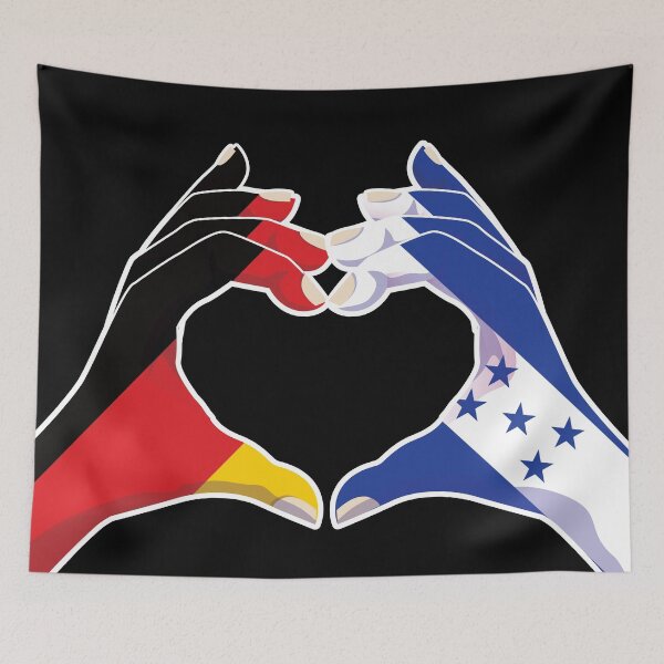 Item preview, Honduras Honduran Germany German Love Heart Peace designed and sold by FlagX.