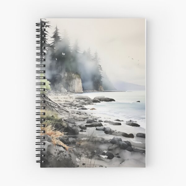 Item preview, Pacific Coastline Watercolor designed and sold by Tara Neal.