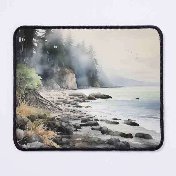Item preview, Pacific Coastline Watercolor designed and sold by Tara Neal.