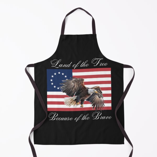 Item preview, Land of the Free Because of the Brave w/ Eagle and Colonial American Flag designed and sold by AmericaFreedom.