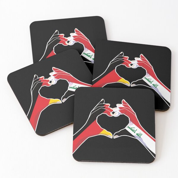 Item preview, Iraqi Iraq Germany German Love Heart Peace designed and sold by FlagX.