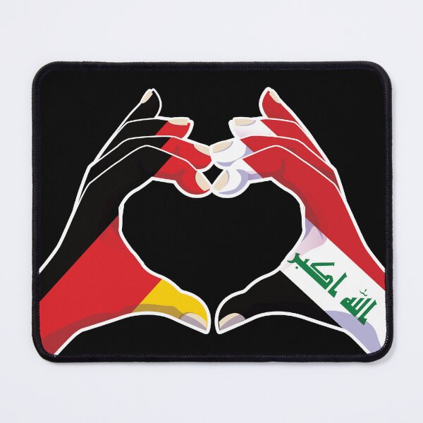 Item preview, Iraqi Iraq Germany German Love Heart Peace designed and sold by FlagX.