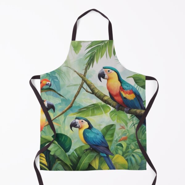 Item preview, Tropical Serenity: Vibrant Parrots in Lush Jungle designed and sold by BaisaStudio.