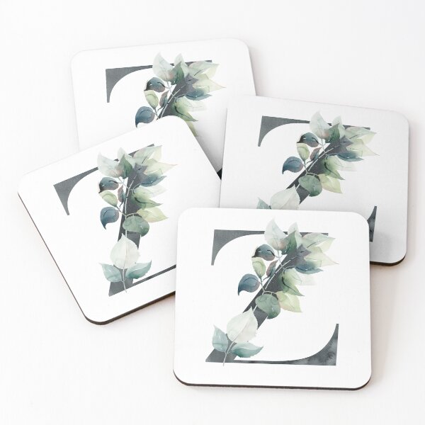 Artikelvorschau, Watercolor floral black letter Z.  entworfen und verkauft von tapilipa.
