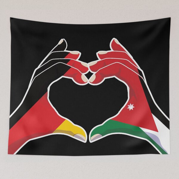 Item preview, Jordanian Jordan Germany German Love Heart Peace designed and sold by FlagX.