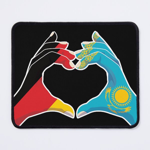 Item preview, Kazakhstan Kazakstan Kazakh Kazak Germany German Love Heart Peace designed and sold by FlagX.