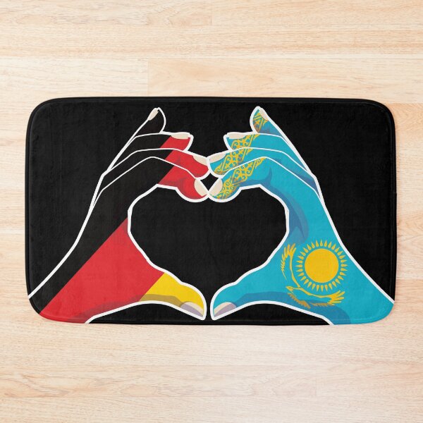 Item preview, Kazakhstan Kazakstan Kazakh Kazak Germany German Love Heart Peace designed and sold by FlagX.