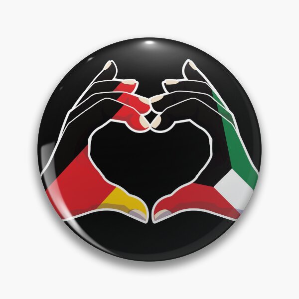 Item preview, Kuwait Kuwaiti Germany German Love Heart Peace designed and sold by FlagX.