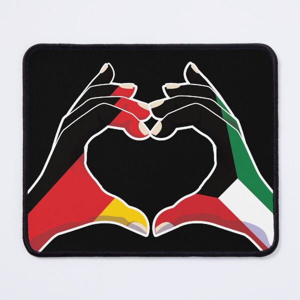 Item preview, Kuwait Kuwaiti Germany German Love Heart Peace designed and sold by FlagX.
