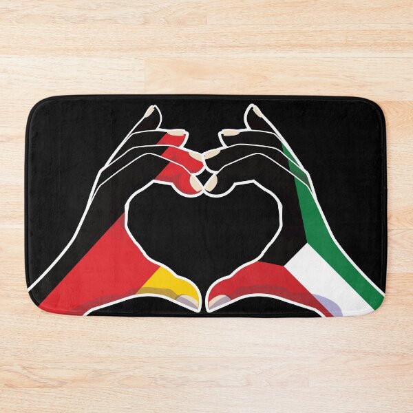 Item preview, Kuwait Kuwaiti Germany German Love Heart Peace designed and sold by FlagX.