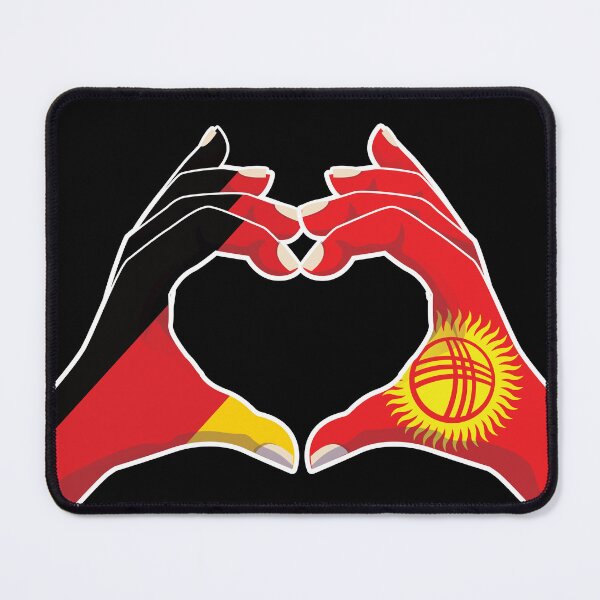 Item preview, Kyrgyzstan Kyrgyz Germany German Love Heart Peace designed and sold by FlagX.