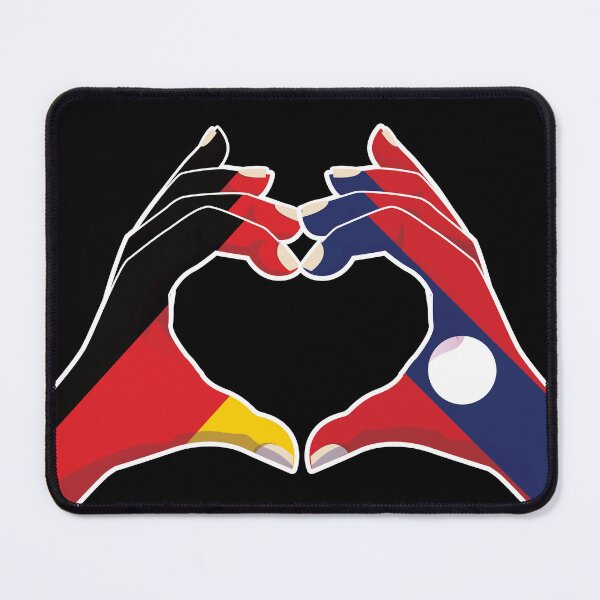 Item preview, Laos Laotian Germany German Love Heart Peace designed and sold by FlagX.