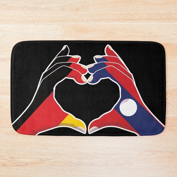 Item preview, Laos Laotian Germany German Love Heart Peace designed and sold by FlagX.
