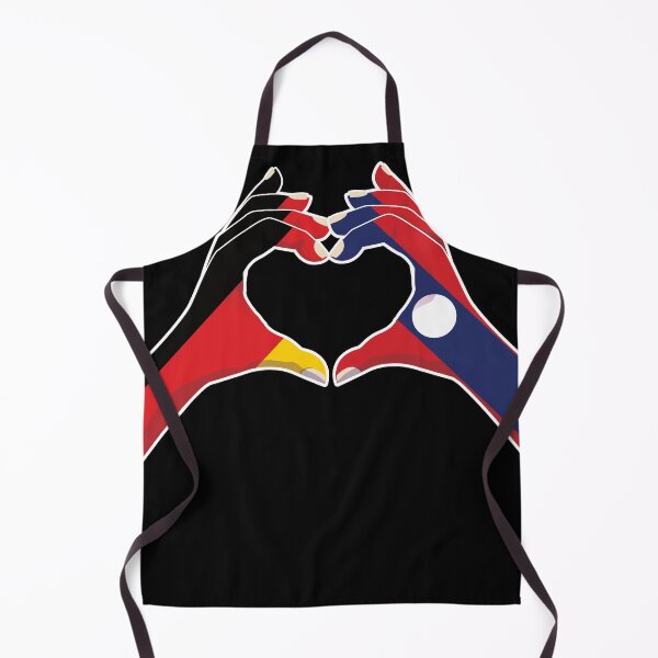 Item preview, Laos Laotian Germany German Love Heart Peace designed and sold by FlagX.