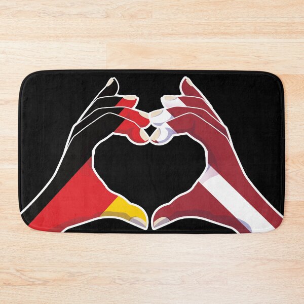 Item preview, Latvia Latvian Germany German Love Heart Peace designed and sold by FlagX.