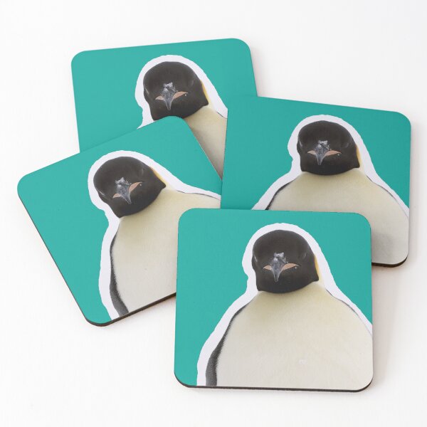 Item preview, Judgemental Emperor Penguin (Teal #03A096 Background)  designed and sold by SBPenguins.