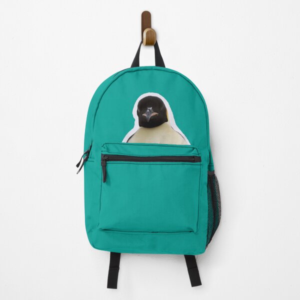 Item preview, Judgemental Emperor Penguin (Teal #03A096 Background) designed and sold by SBPenguins.