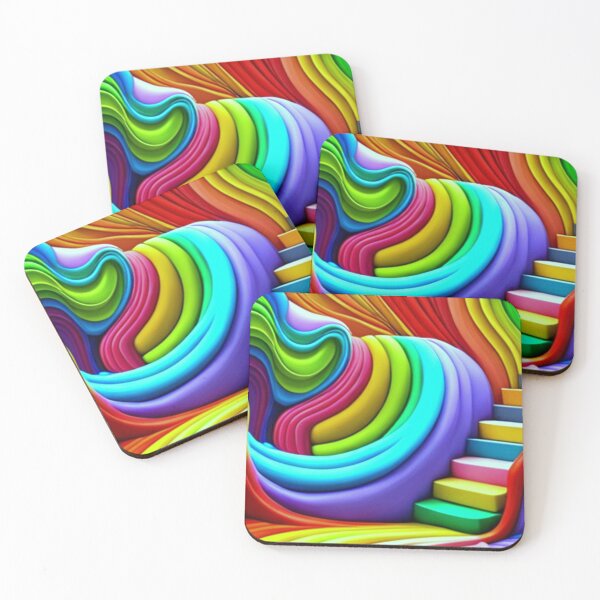 Item preview, Cheerful Rainbow Play-Dough Staircase designed and sold by Walls & Time.