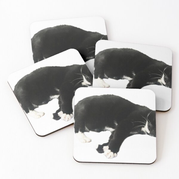 Item preview, cute cat sleeping black and white tuxedo  cat designed and sold by UchihaIndustry.