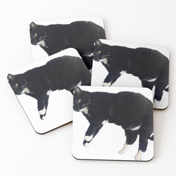 Item preview, cute black and white cat sleeping funny tuxedo cat designed and sold by UchihaIndustry.