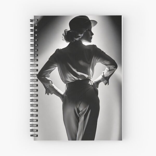 Item preview, Black and white photograph of a woman with a hat designed and sold by Working-Woman.