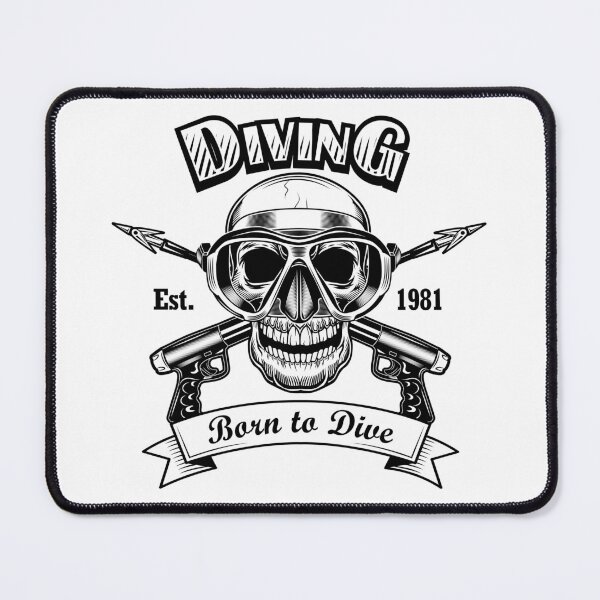 Item preview, born to dive - spearfishing designed and sold by OmniArtStudio.