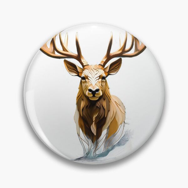 Artikelvorschau, Geometrische Wispy Elk Polygon-Kunst entworfen und verkauft von Cardsurveyors.