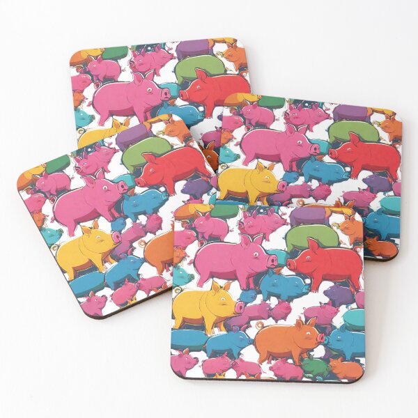 Item preview, Pigs-colourful mixed designed and sold by Andykinoz.