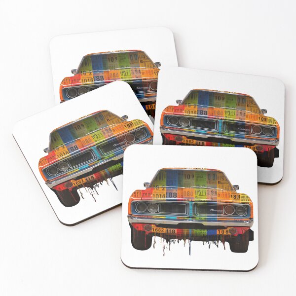 Item preview, 1969 Charger Classic Car Barcode Digital Print designed and sold by StefNomadLife.