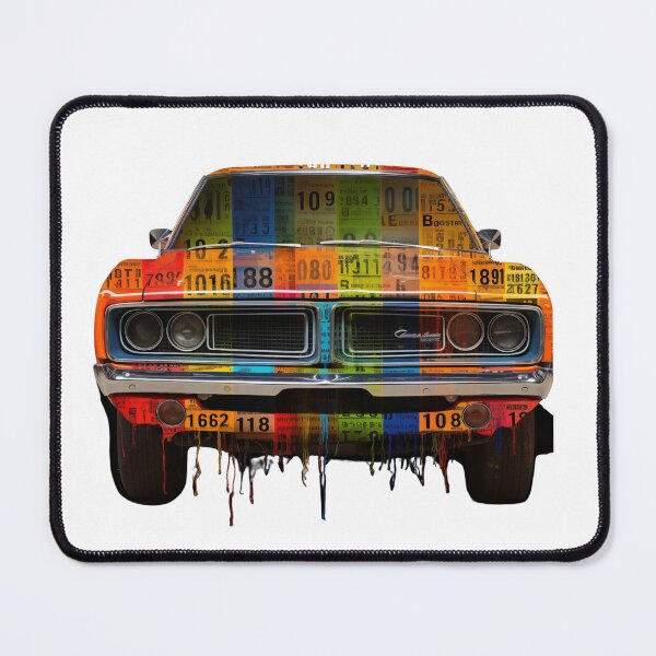 Item preview, 1969 Charger Classic Car Barcode Digital Print designed and sold by StefNomadLife.