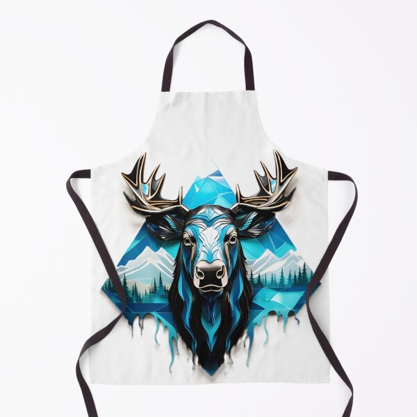 Item preview, Geometric blue moose polygon art designed and sold by Cardsurveyors.