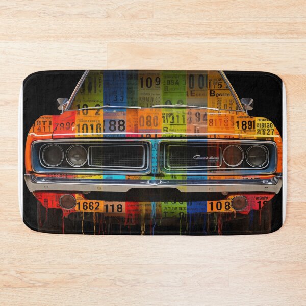 Item preview, 1969 Charger Classic Car Barcode Digital Print designed and sold by StefNomadLife.