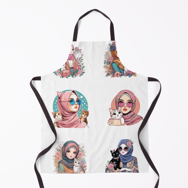Item preview, Hijab girl holding with cat  designed and sold by Alnazie.