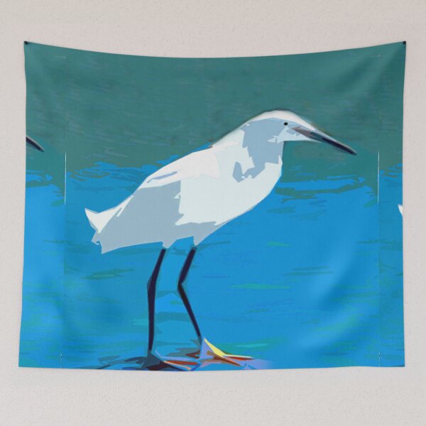 Item preview, Abstract Snowy Egret Bird designed and sold by Carlo Varo.