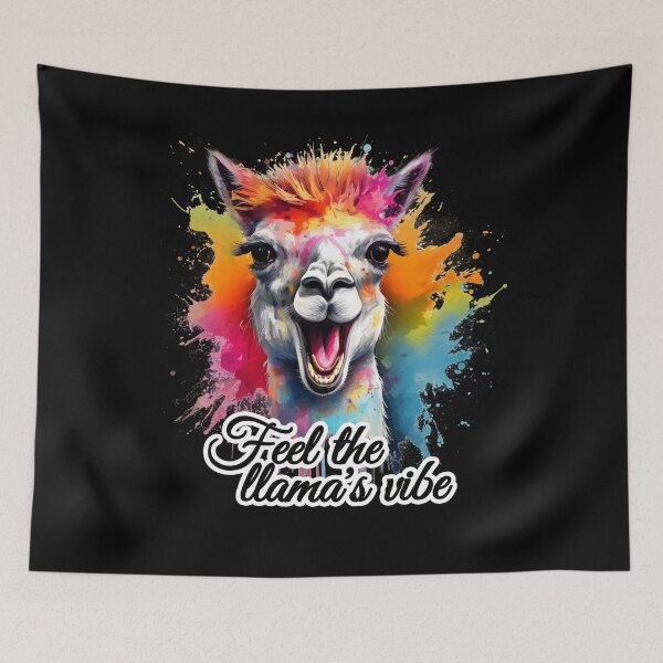 Item preview, Happy cute colorful llama Feel the llama's vibe designed and sold by Szkicerka.