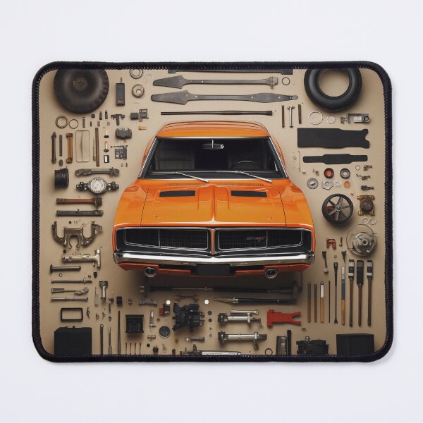 Item preview, 1969 Charger Classic Car Knolling Craft designed and sold by StefNomadLife.