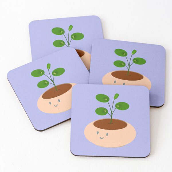 Item preview, Cute peach pot pilea money plant designed and sold by meldra.